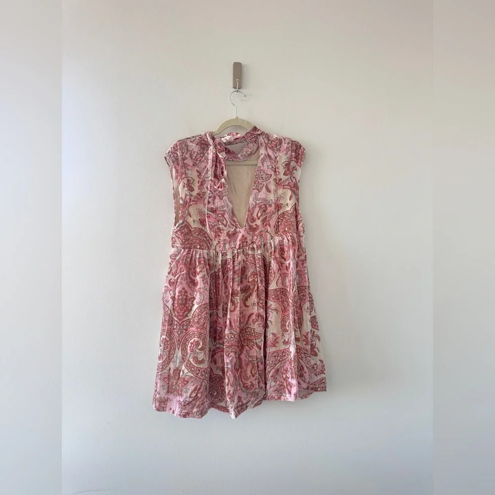 FREE PEOPLE All The Time Velvet Mini Dress S